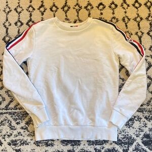 Rossignol Flag Sweatshirt Women's Size M White Pullover Sweater Crew Neck Ski